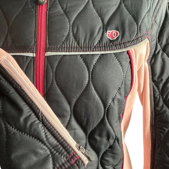 Pearl Izumi Cycling Jacket Long Sleeve Wind Breaker Black Pink Womens Size Large - Picture 10 of 11